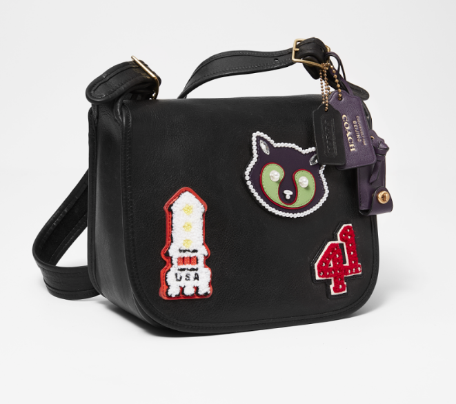 Coach Saddle 黑色復古手袋 TWD 43,000